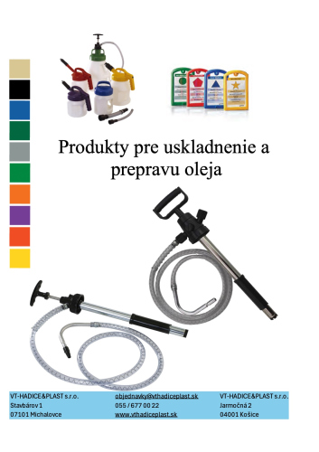 Produkty pre uskladnenie a prenos olejov